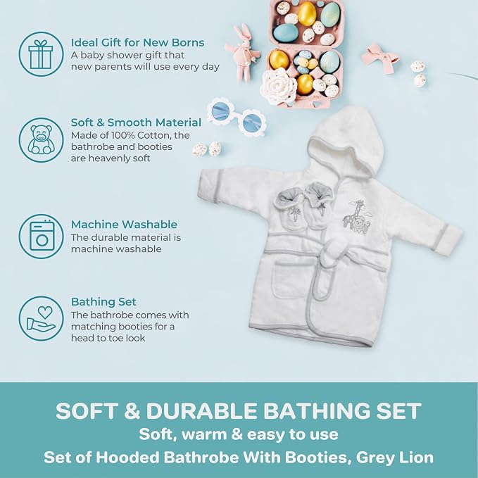 Spasilk 100% Cotton Hooded Terry Bathrobe - Image 4