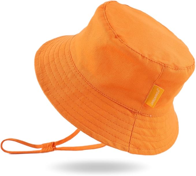 JANGANNSA Cotton Baby Sun Hat Infant Toddler Boys Girls Bucket Hats Summer Sun by JANGANNSA
