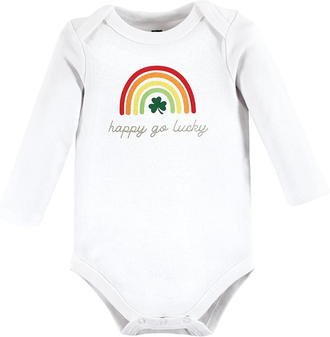 Hudson Baby Baby Girls' Cotton Long-sleeve Bodysuits 3-pack - Image 5