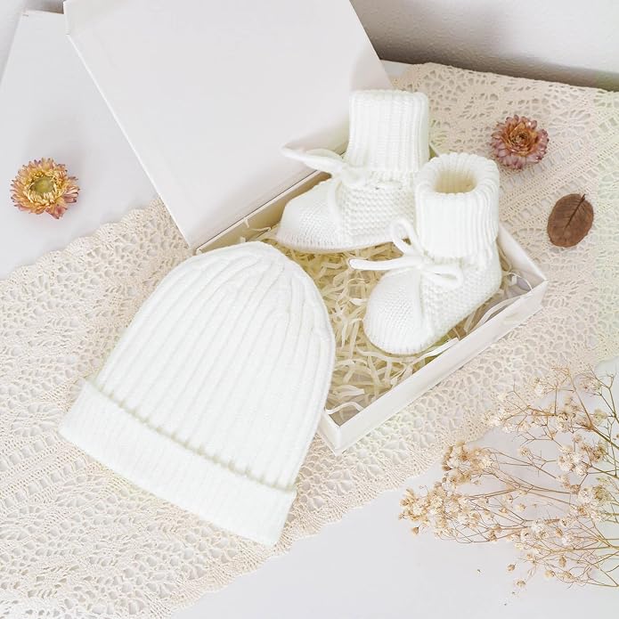 Baby Booties & Hat Set Newborn First Walkers - Image 4