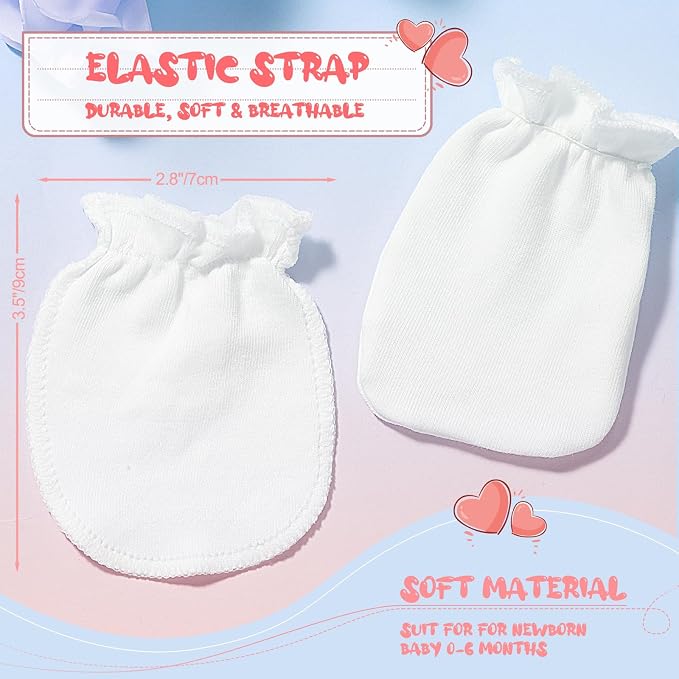 Syhood 9 Pairs Newborn Infant Mittens 0-6 Months - Image 2