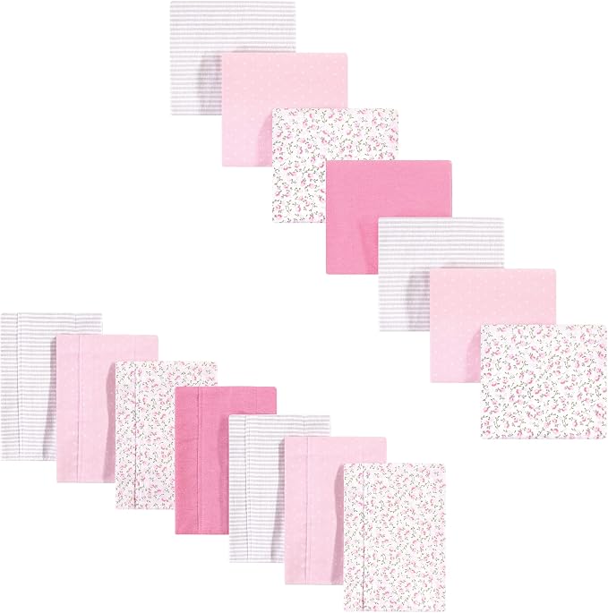 Hudson Baby Unisex Baby Cotton Flannel Burp Cloths and Receiving Blankets by HudsonBaby