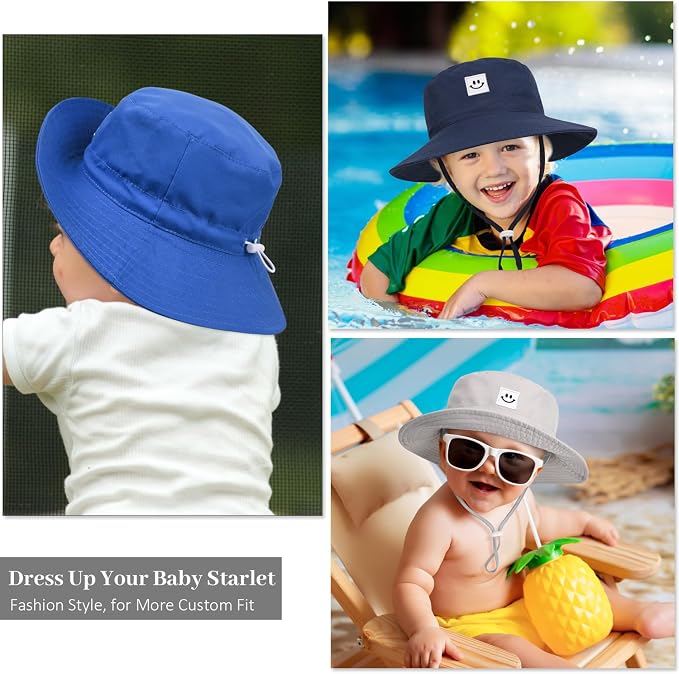 Baby Toddler Sun Hat, Kids Summer UPF 50+ Foldable Beach Bucket Hat - Image 7