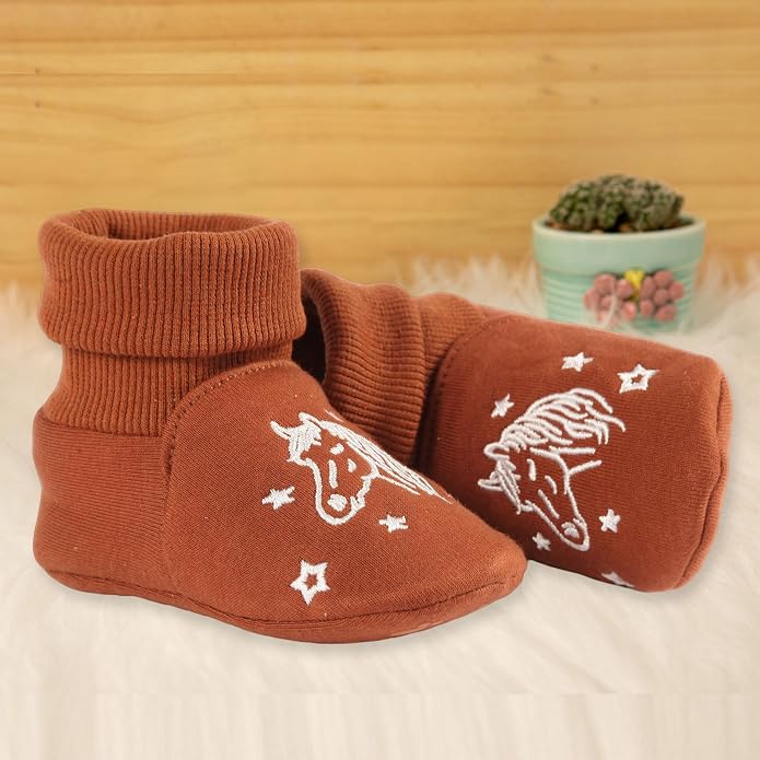 Newborn Infant Baby Cotton Booties Non-Slip Sole - Image 3
