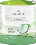 Organyc 100% Certified Organic Cotton Baby Diaper Liner for Sensitive Skin, Fits All Brands and Sizes Diapers Except New Born, 20 Count (Pack of 6)