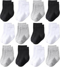 Baby Crew Socks 12-Pack Cotton Newborn Baby Boys Girls Socks 0-3T | Combed by Unknown