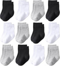 Baby Crew Socks 12-Pack Cotton Newborn Baby Boys Girls Socks 0-3T | Combed by Unknown