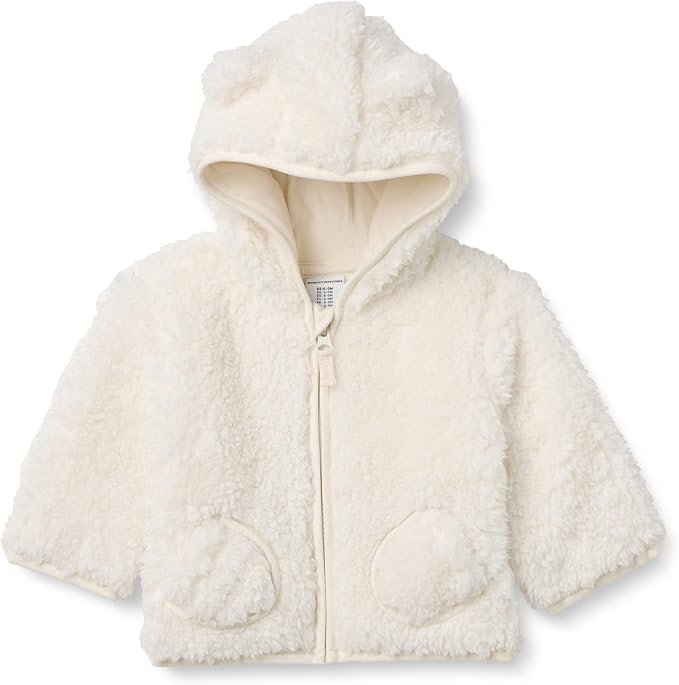 Amazon Essentials Unisex Babies' Hooded Sherpa Jacket by AmazonEssentials