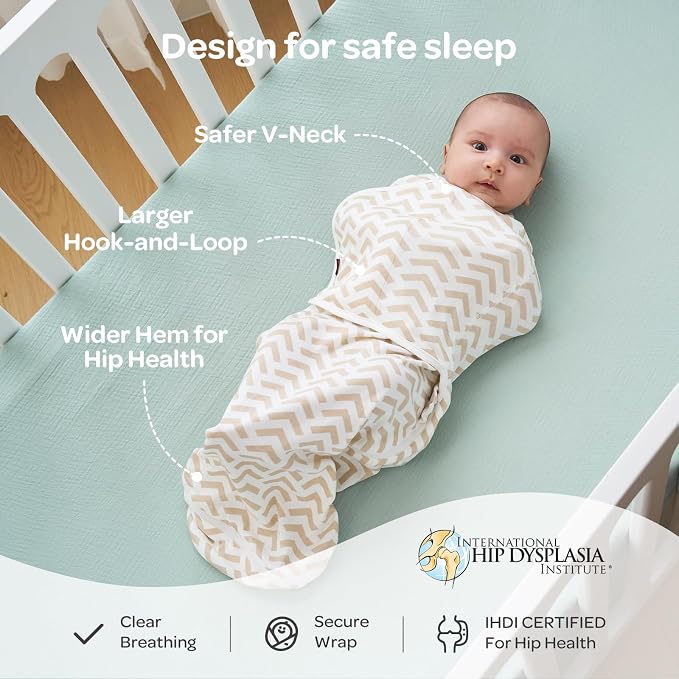 Momcozy Swaddles for Newborns, Quiet Fastener Swaddle for Infant 0-3 Months | - Image 4