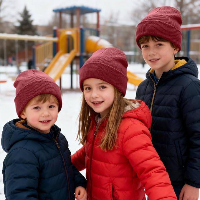 ZOORON Toddler Beanie Baby Kids Beanies Warm Winter Hat Knit Skull Cap - Image 4