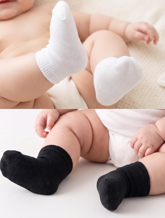 Baby Crew Socks Baby Newborn Socks 12-Pack Baby Sock 0-3/3-6 Months Infant - Image 6
