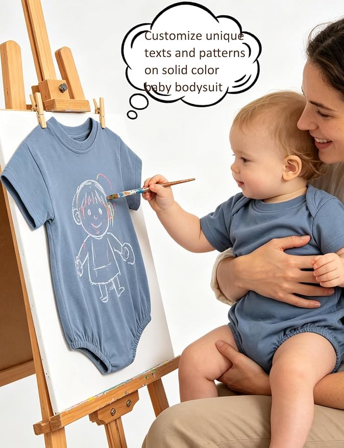 Baby Bubble Onesie Romper 100% Organic Cotton Clothes Short Sleeve Summer Solid - Image 5