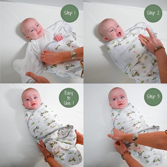 LollyBanks Baby Swaddles, 100% Organic Cotton Swaddles for Newborn Boy and Girl, 0-3 Months Swaddle Sacks with Easy Change Zipper, Swaddle Neutral Baby Registry (Puppies Print)