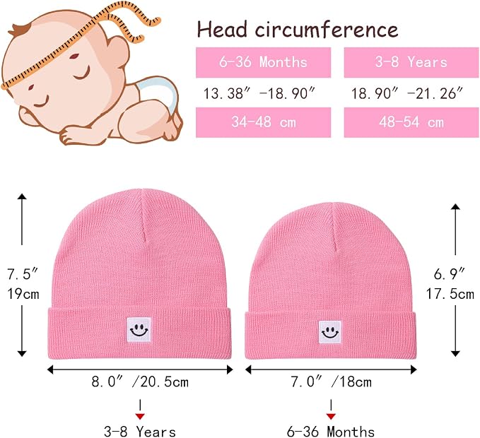 Baby Beanie Knit Ski Hat with Cute Face - Image 4
