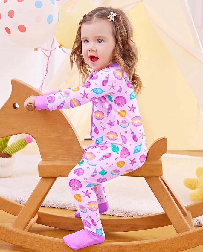 babee Reshinee Viscose derived from bamboo Baby Pajamas Convertible Footie - Image 4