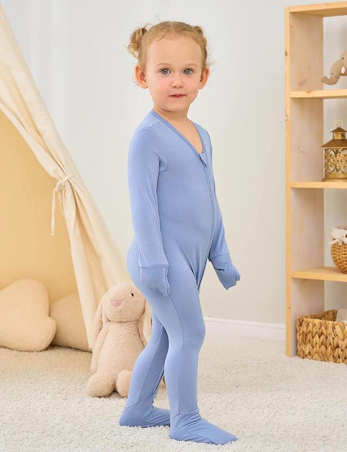 Jimonda Unisex Baby Zipper Footies Pajamas 3-Pack - Image 2