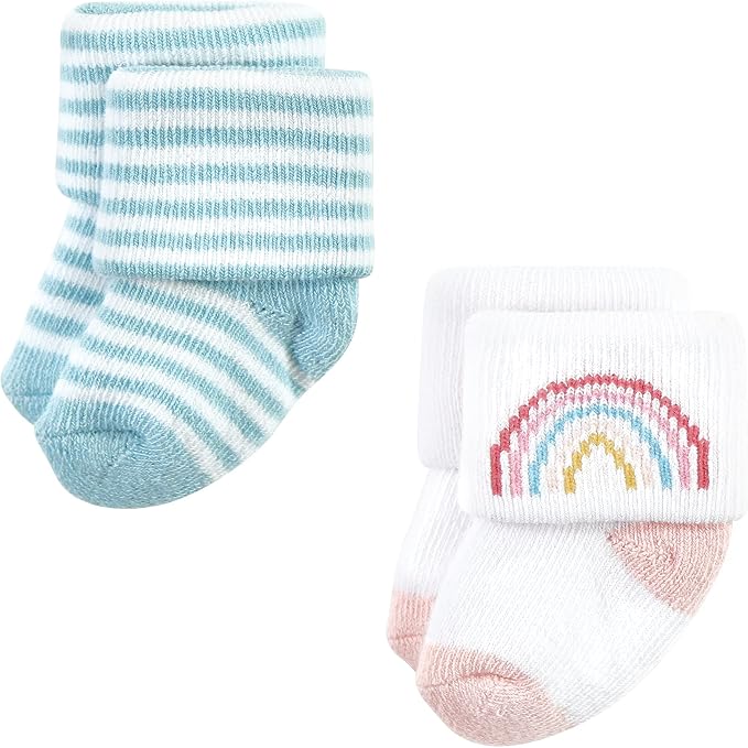 Hudson Baby Baby 8-pack Cotton Rich Newborn and Terry Socks - Image 5