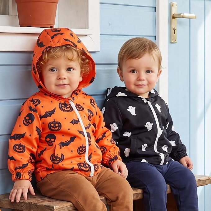 Toddler Baby Boy Windbreaker Jacket Camo Zipper Hooded Rain Coat - Image 4