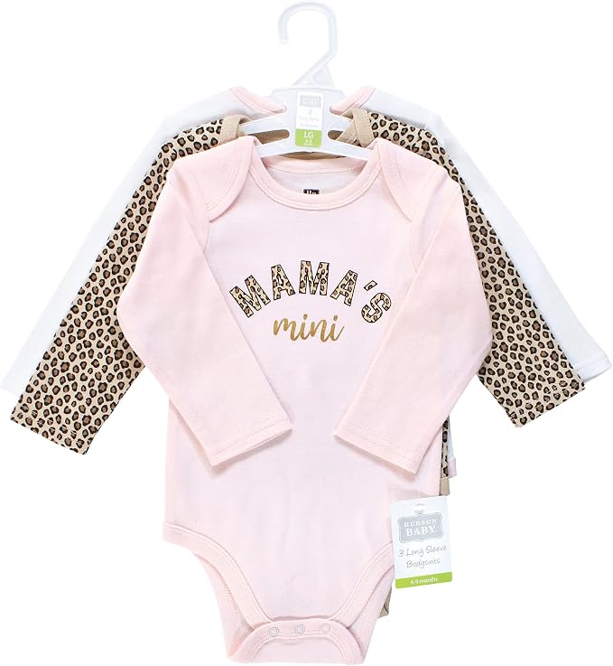 Hudson Baby Baby Girls' Cotton Long-sleeve Bodysuits 3-pack - Image 2