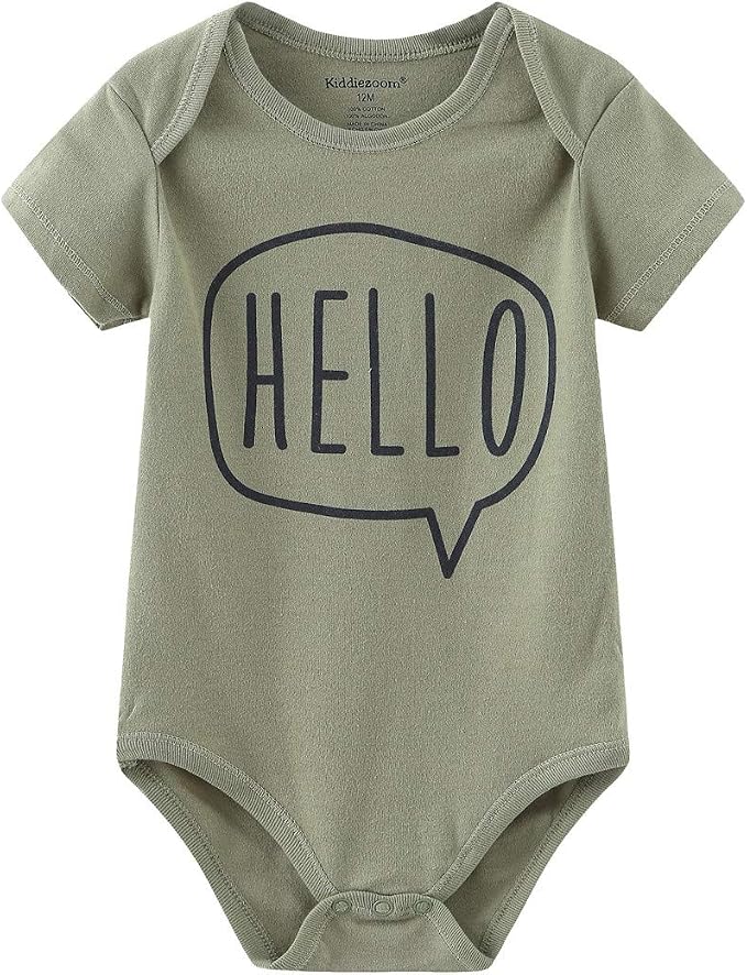 Kiddiezoom Newborn Baby Unisex Cotton One-Piece Bodysuits Baby Gift 5-Pack Baby - Image 2