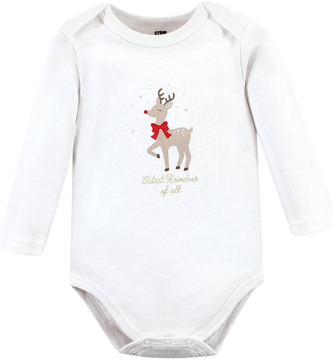 Hudson Baby Baby Girls' Cotton Long-sleeve Bodysuits 3-pack - Image 3