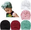 DRESHOW BQUBO 5 Pieces Newborn Baby Turban Hats Bow Baby Infant Beanie by DRESHOW