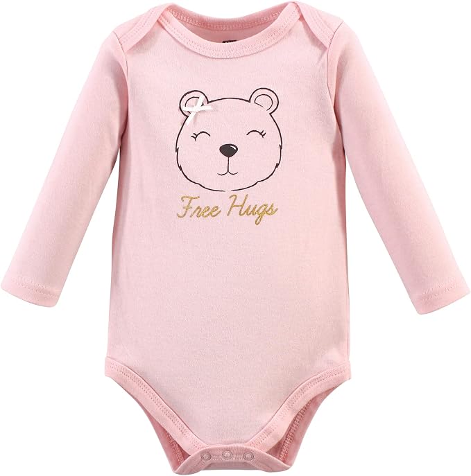 Hudson Baby Baby Girls' Cotton Long-sleeve Bodysuits 3-pack - Image 5