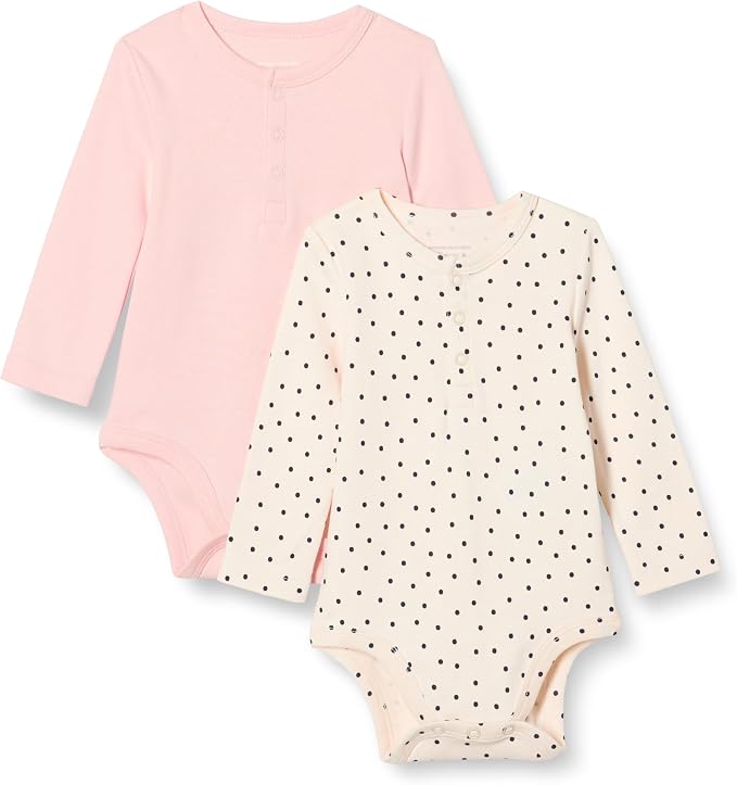 Amazon Essentials Unisex Babies' Long-Sleeve Cotton Henley Bodysuits by AmazonEssentials