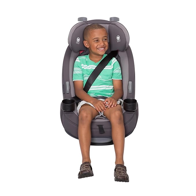 Safety 1st Grow and Go All-in-One Slim Convertible Car Seat, Rear Facing, 5-40 lbs, Forward Facing (30–65 lbs), High Back Booster Seat 40-100 pounds, Shadow