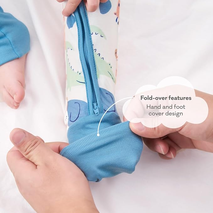 pureborn Baby Sleeper Viscose from Bamboo Zipper Footies Pjs 0-24 Months | - Image 5