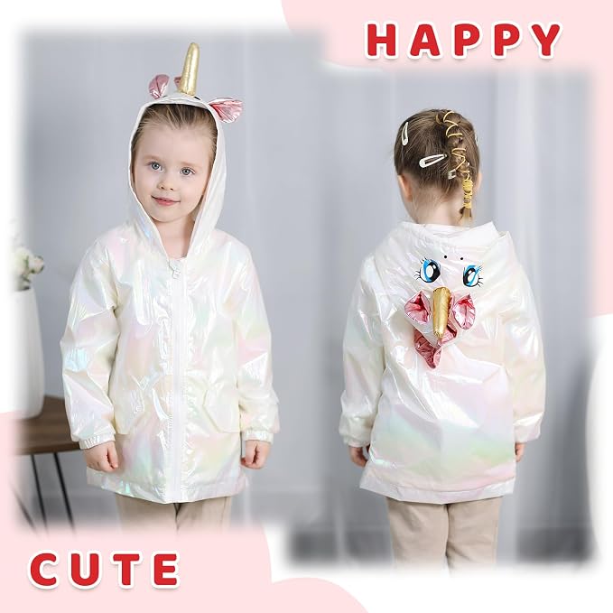 YOUNGER TREE Toddler Baby Boy Girl Duck Raincoat Cute Cartoon Hoodie Zipper - Image 3