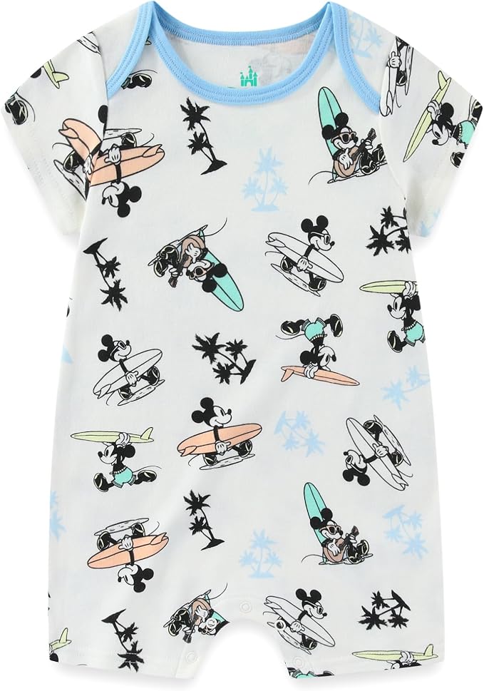 Disney Cars Pooh Mickey Stitch Baby Boys 2 Pack Romper - Image 2