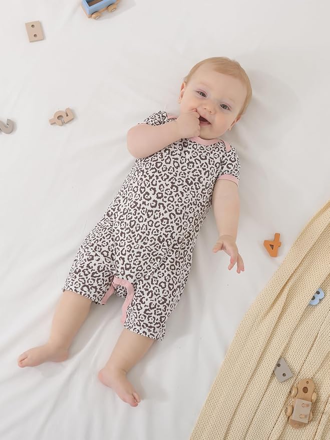 GUISBY Baby Rayon Romper Pajamas, 0-24M | Silky Soft Feel，Snap Closure，Footless - Image 6