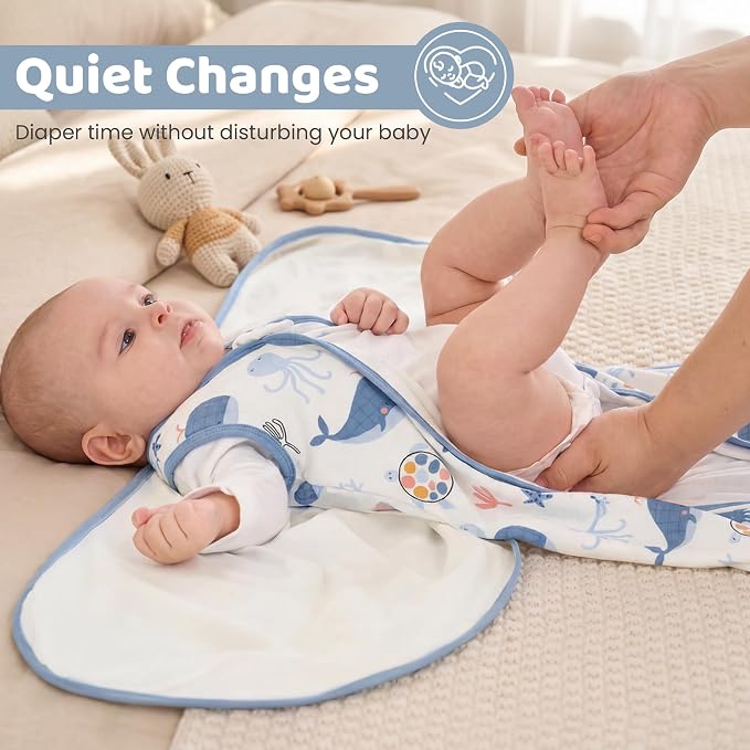 Baby Swaddle Sleep Sack 3-6 Months, Cotton Swaddles - Image 6