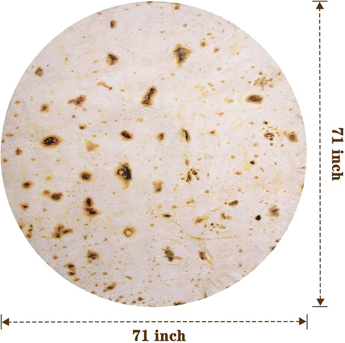 Mermaker Burrito Tortilla Taco Blanket 71 inches - Image 6