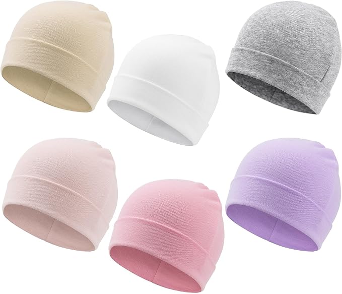 DRESHOW BQUBO 6 Pack Baby Beanie Hats by DRESHOW