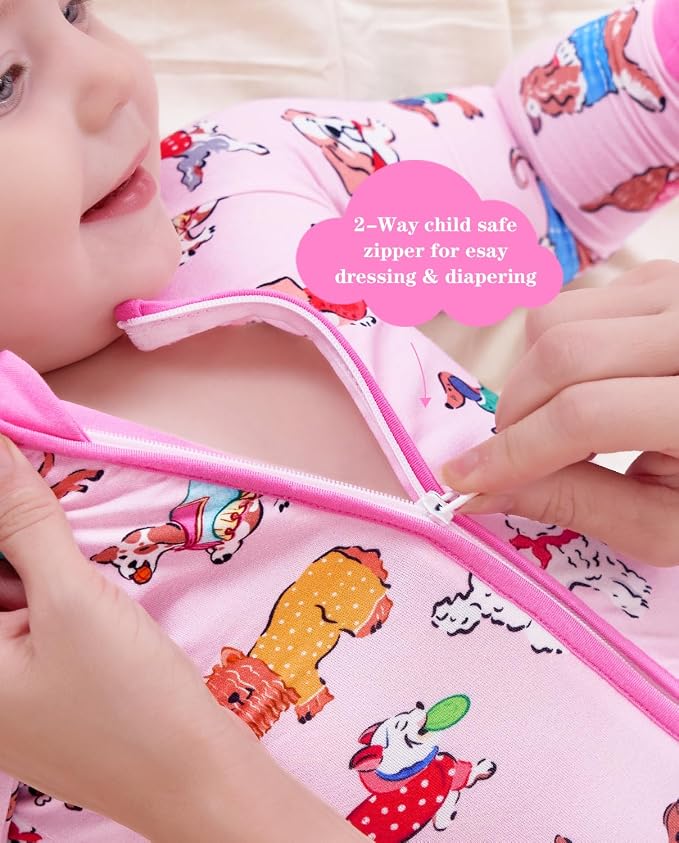 babee Reshinee Viscose Derived from Bamboo Baby Footie Pajamas Convertible - Image 4