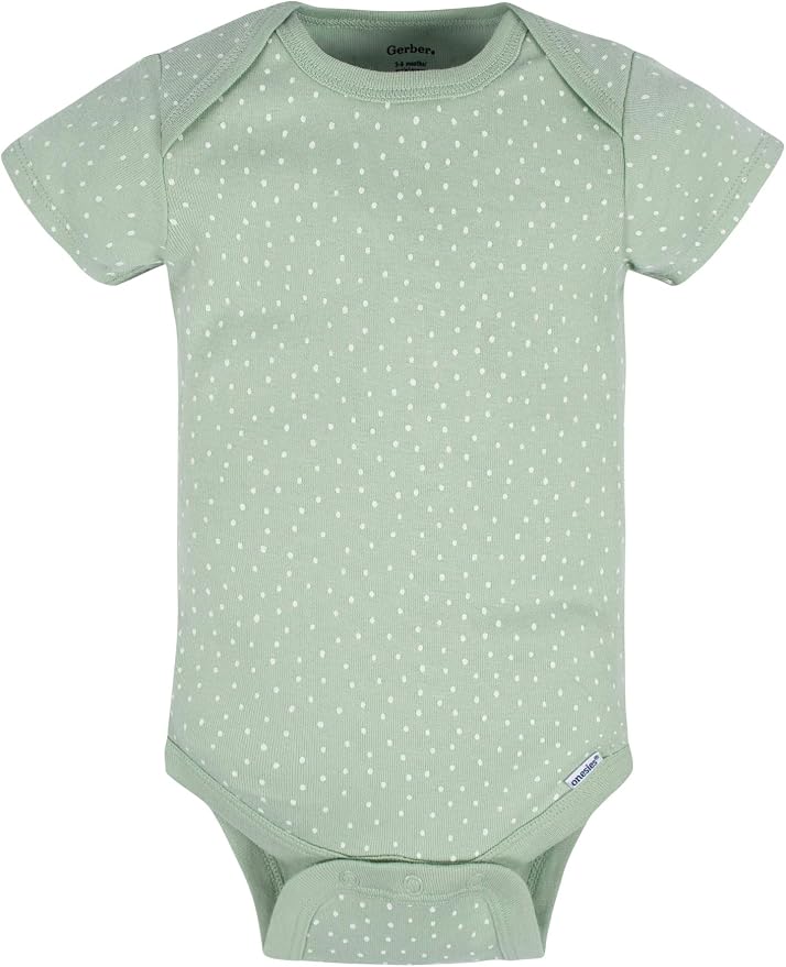 Gerber Baby Girls 5-Pack Short Sleeve Variety Onesies Bodysuits - Image 2