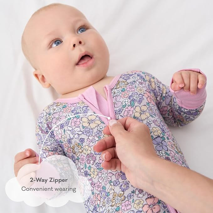 pureborn Baby Sleeper Viscose from Bamboo Zipper Footies 0-24 Months - Image 5
