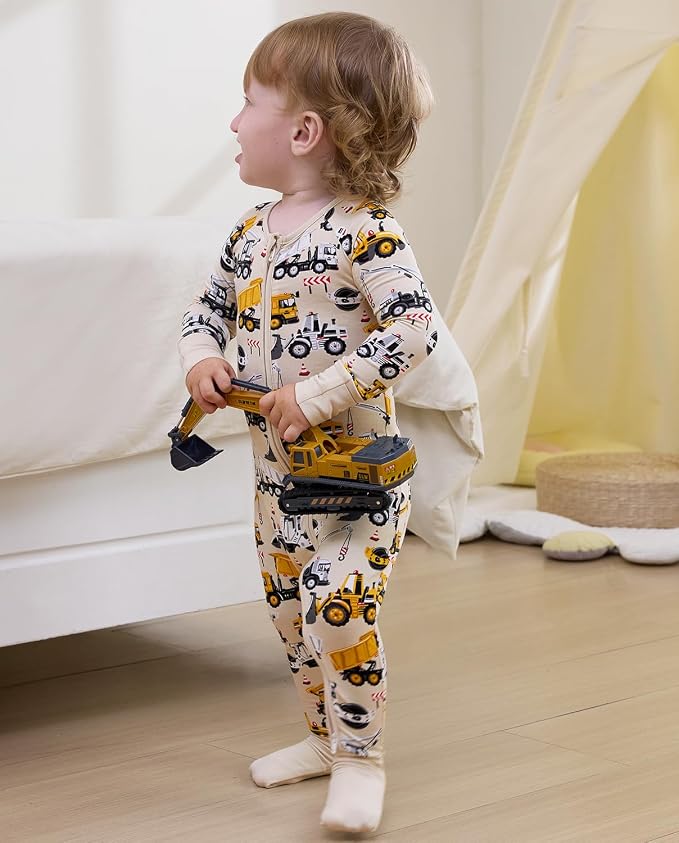 babee Reshinee Bamboo Viscose Baby Footie Pajama, Zipper Sleeper Boys Girls | - Image 7