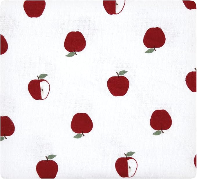 Hudson Baby Unisex Baby Cotton Flannel Receiving Blankets Bundle, Apple Orchard - Image 3