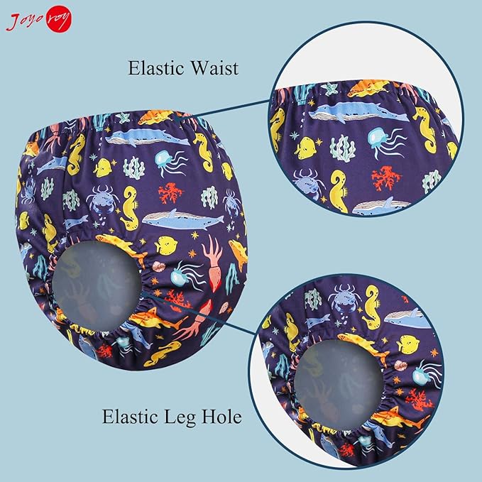 Joyo roy 6Pcs Plastic Underwear Covers for Potty Training 2T Rubber Pants for Toddlers Plastic Pants Rubber Training Pants Toddlers Plastic Training Pants Rubber Pants Plastic Diaper Covers Toddler