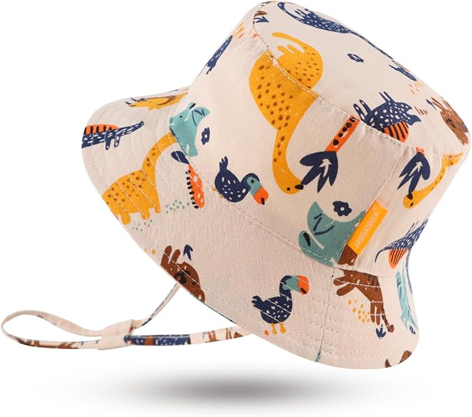 JANGANNSA Cotton Baby Sun Hat Infant Toddler Boys Girls Bucket Hats Summer Sun by JANGANNSA
