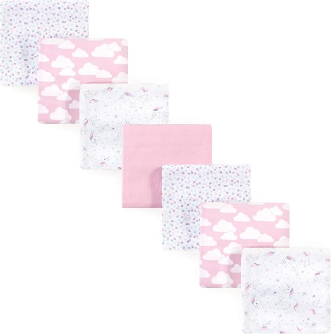 Hudson Baby Unisex Baby Cotton Flannel Receiving Blankets Bundle, Magical by HudsonBaby