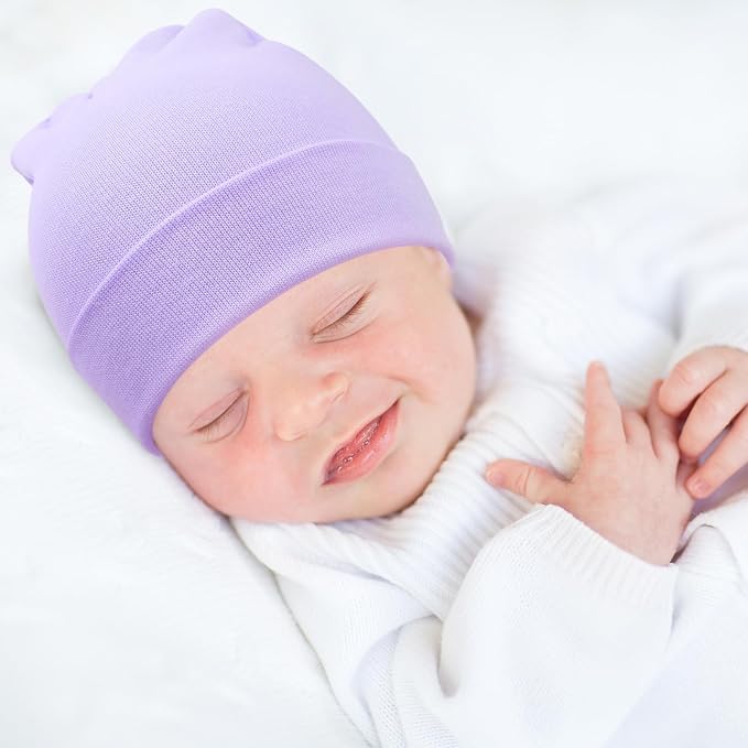 BQUBO Baby Hats and Mittens Infant Cotton Beanie Gloves No Scratch Set Newborn - Image 3