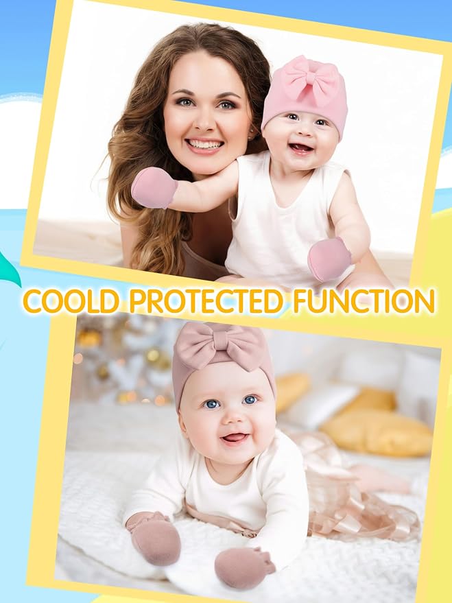 Geyoga 12 Pcs Baby Hat | Newborn Hats Mittens - Image 6