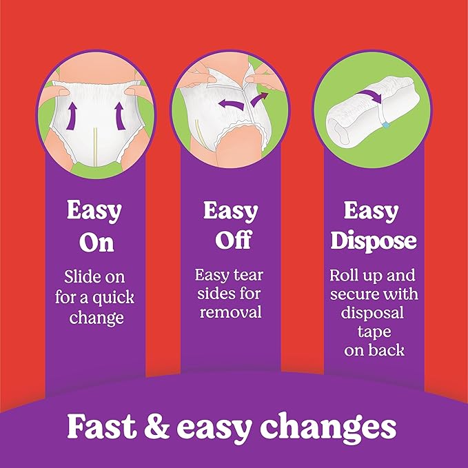 Huggies Size 6 Baby Diapers, Little Movers HuggFit 360° Baby Diapers with 360° Waistband, Size 6 (35+ lbs), 48 Count, Packaging May Vary