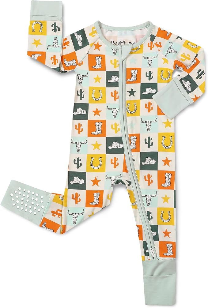 babee Reshinee Bamboo Viscose Baby Footie Pajama, Zipper Sleeper Boys Girls by babeeReshinee