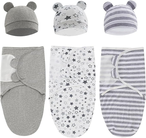 3-Pack Unisex Baby Swaddles for Newborns by Exemaba