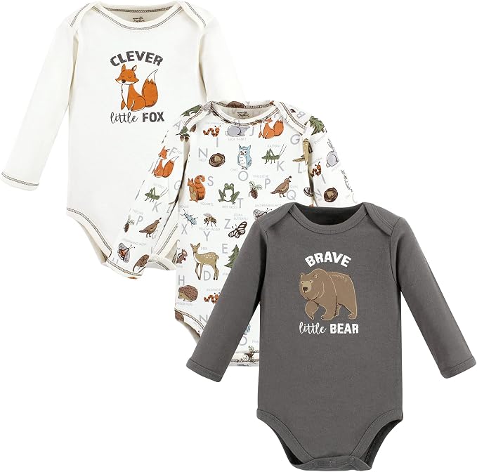 Touched by Nature Unisex Baby Organic Cotton Long-Sleeve Bodysuits by TouchedbyNature